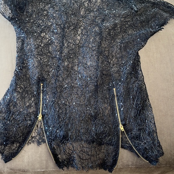 Women top black mesh custom tailoring - Picture 6 of 8